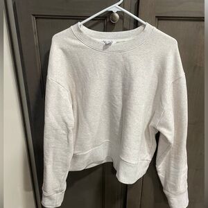 Athleta light heather gray crew neck sweatshirt
